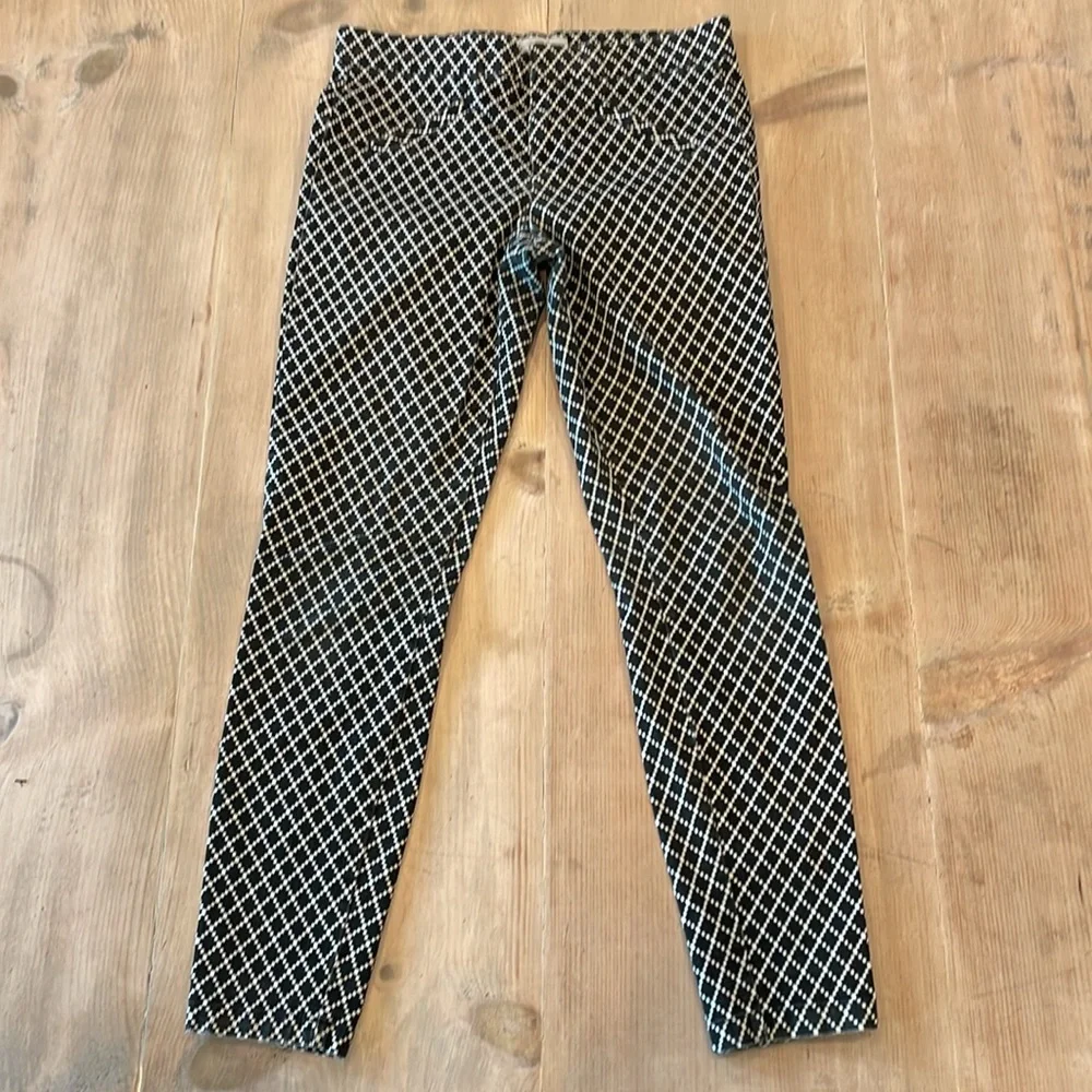 Gap black and white geometric Ultra Skinny slacks (stretch) | Size 2R